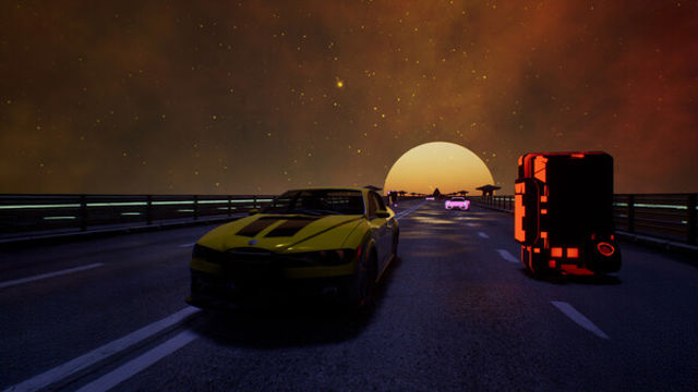 Hình ảnh trong game Synthwave Burnout-TENOKE Hình ảnh trong game Synthwave Burnout-TENOKE