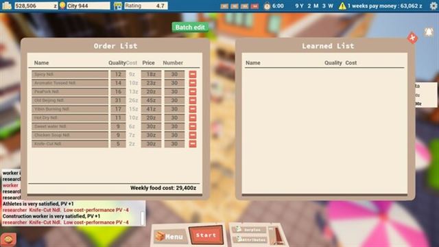 Hình ảnh trong game City Noodle Shop Simulator-TENOKE Hình ảnh trong game City Noodle Shop Simulator-TENOKE