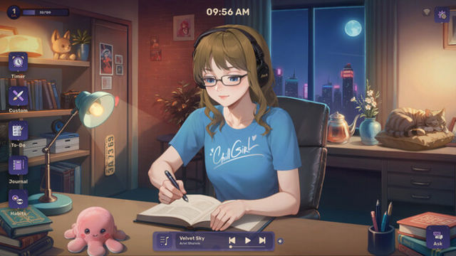Hình ảnh trong game Lo-Fi Girl AI Assistant-TENOKE Hình ảnh trong game Lo-Fi Girl AI Assistant-TENOKE