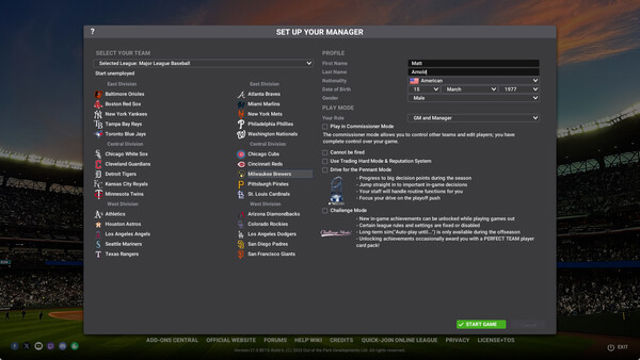 Hình ảnh trong game Out of the Park Baseball 27-GoldBerg