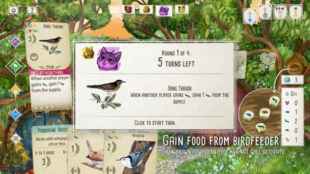 Hình ảnh trong game Wingspan Bird Pack British Birds-TENOKE Hình ảnh trong game Wingspan Bird Pack British Birds-TENOKE